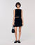 Korte tricot top met ruche