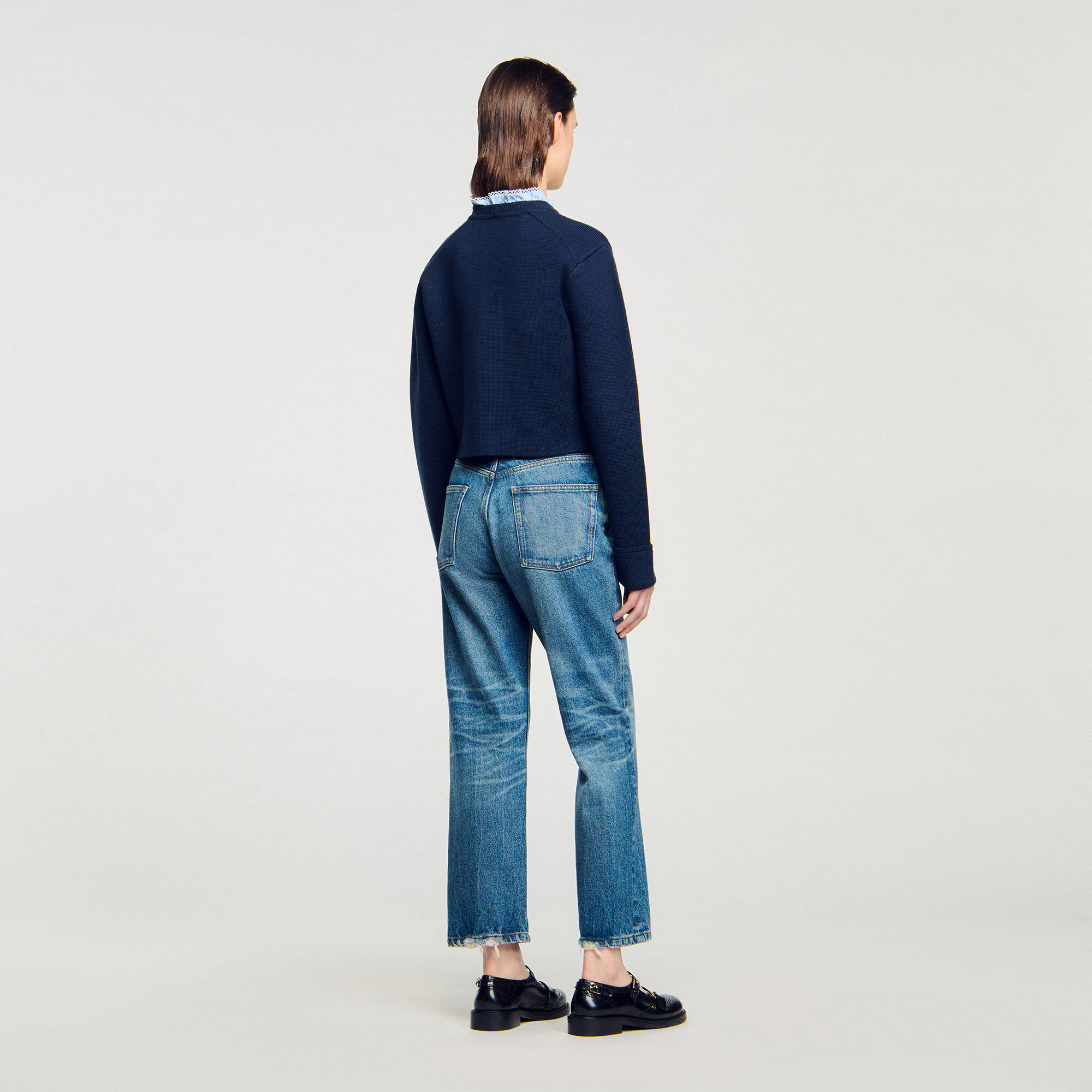 Cardigan afneembare wijde kraag