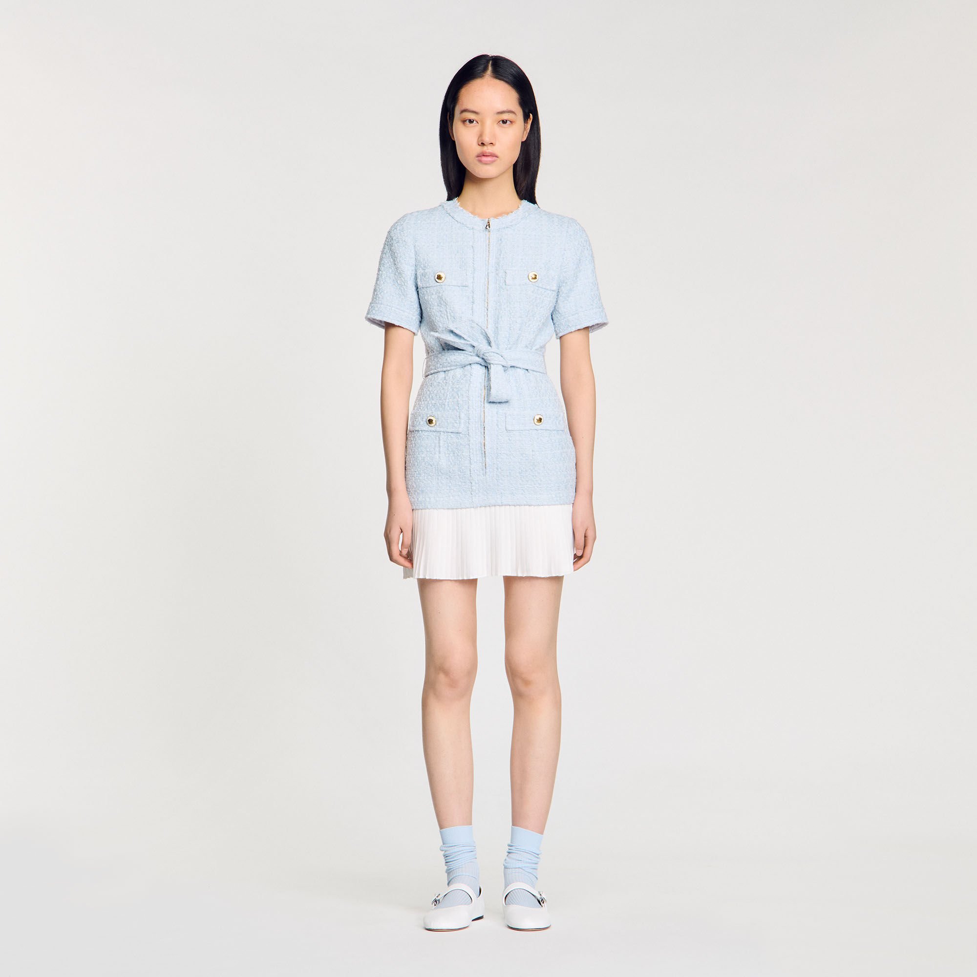 Korte tweed jurk