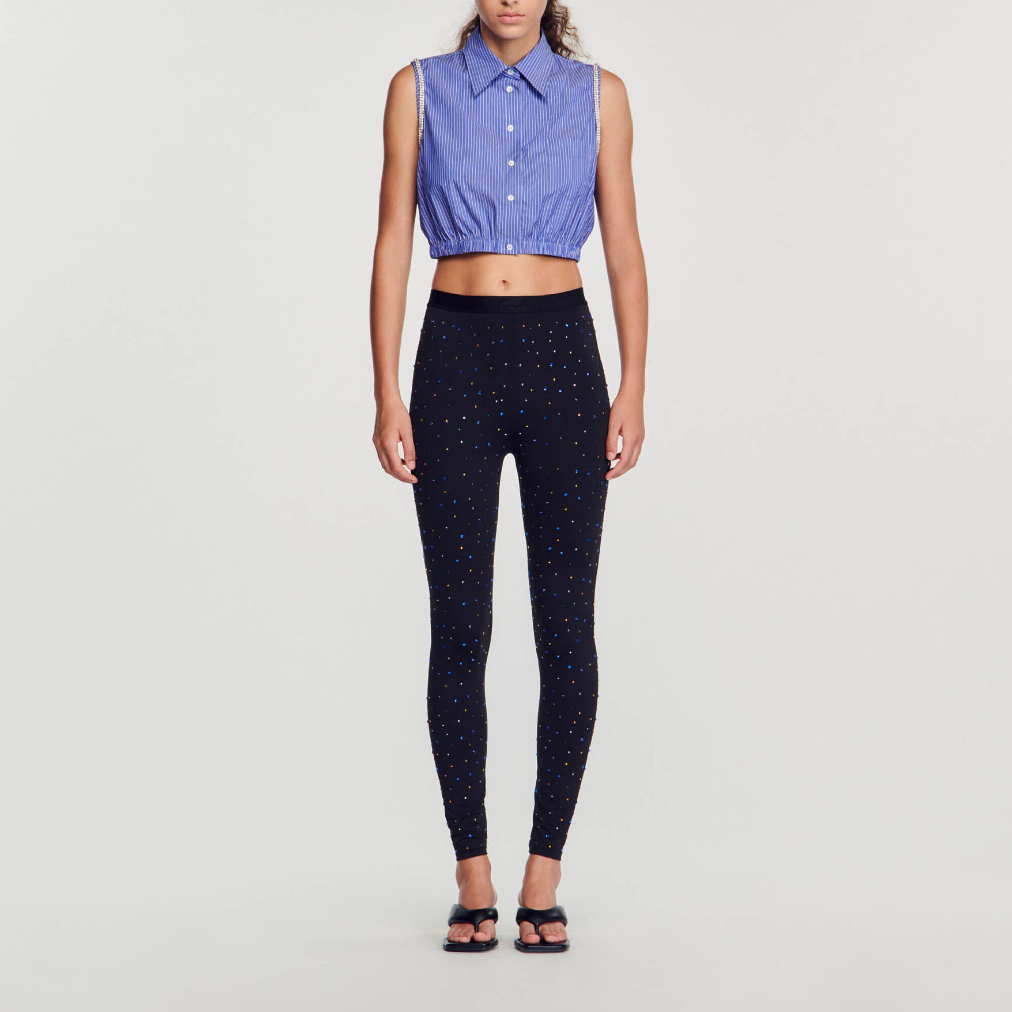 Korte blouse met strepen