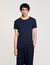 T-shirt tweekleurig met patch