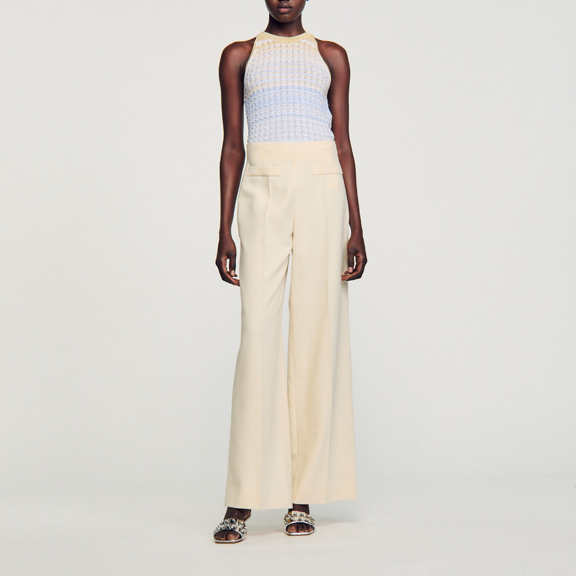 Wijdvallende plooibroek