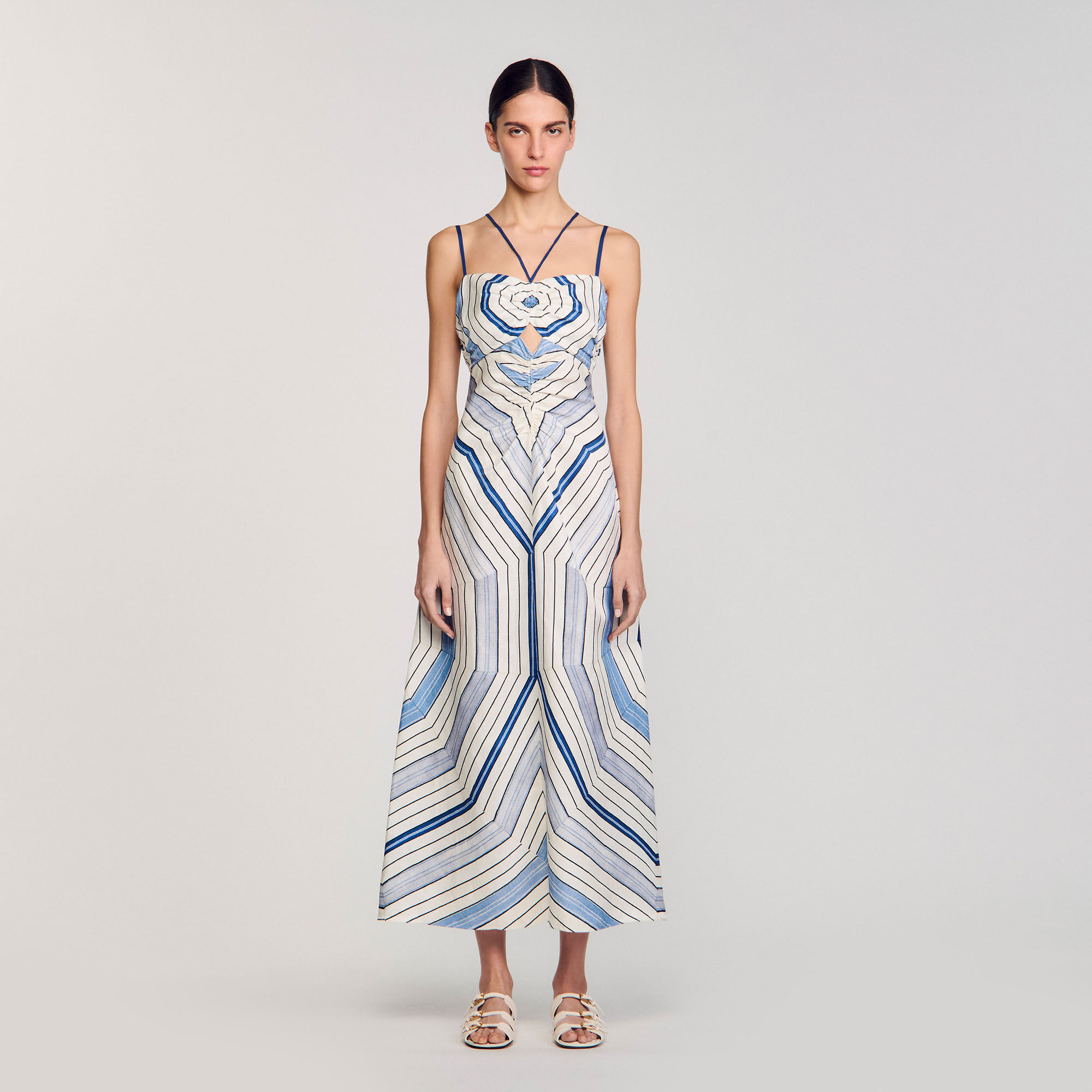 Lange jurk met Spirales-print