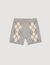 Gebreide short met ruitmotief