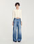 Cardigan vest ribgebreid