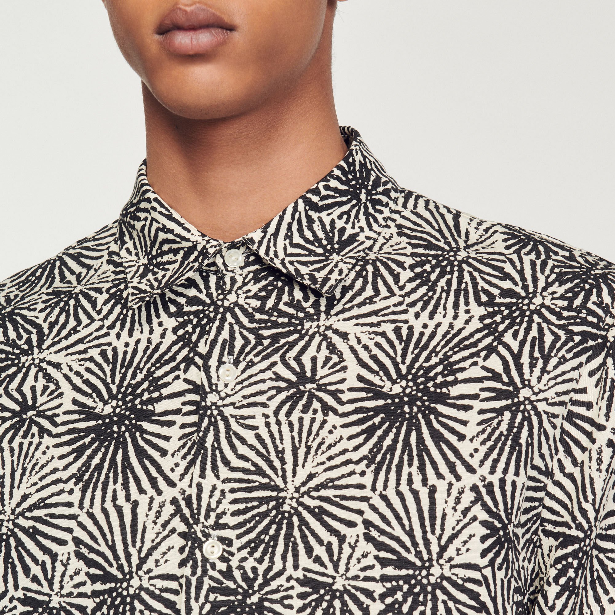 Oversized overhemd met print