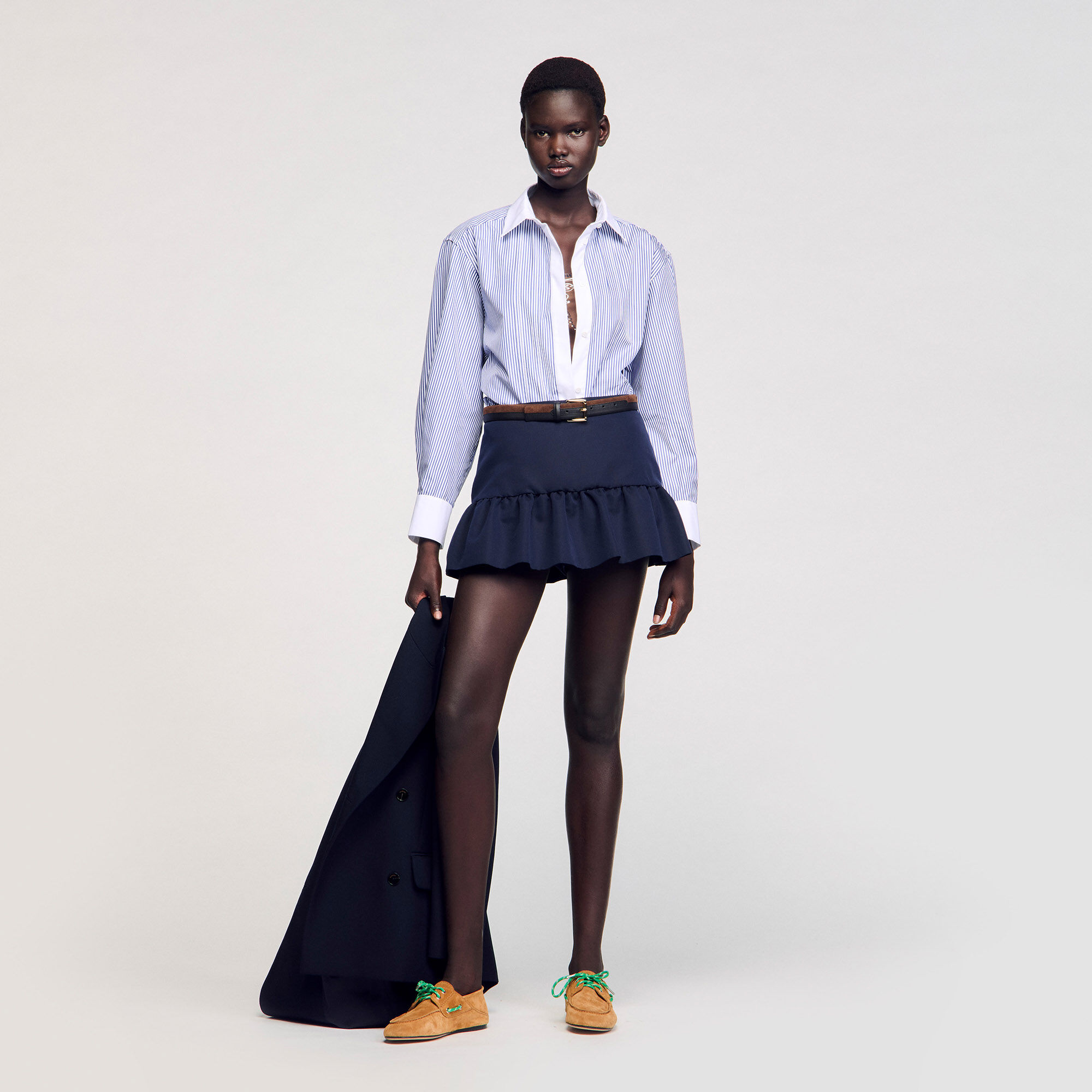 Overhemdblouse gestreept