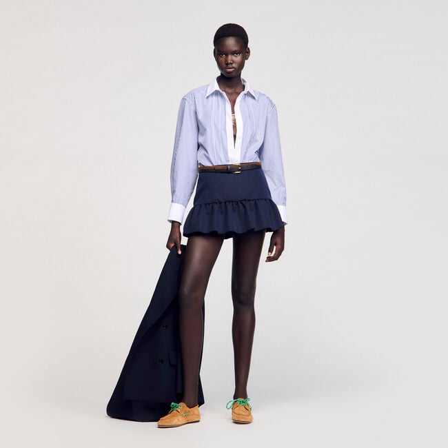 Overhemdblouse gestreept