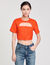 Korte top met opening