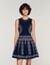 Korte jurk tricot sjaalprint