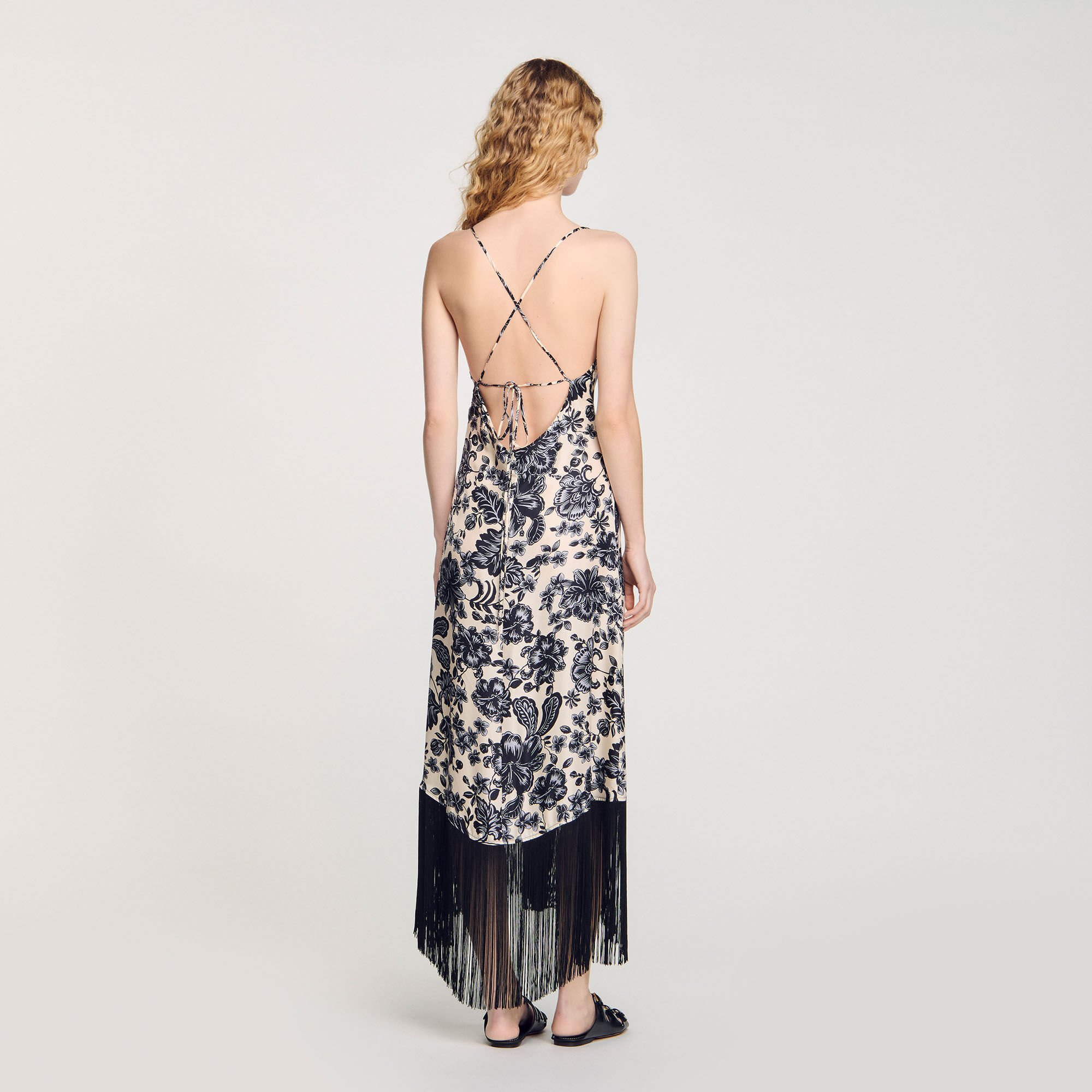 Lange jurk met bloemenprint