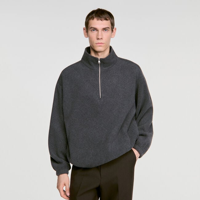 Sweatshirt met ritskraag - Man | Sandro