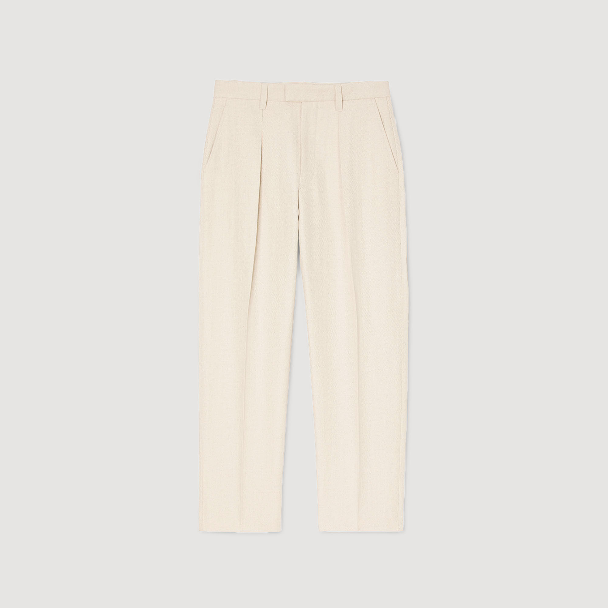 Pantalon wijdvallend met plooien