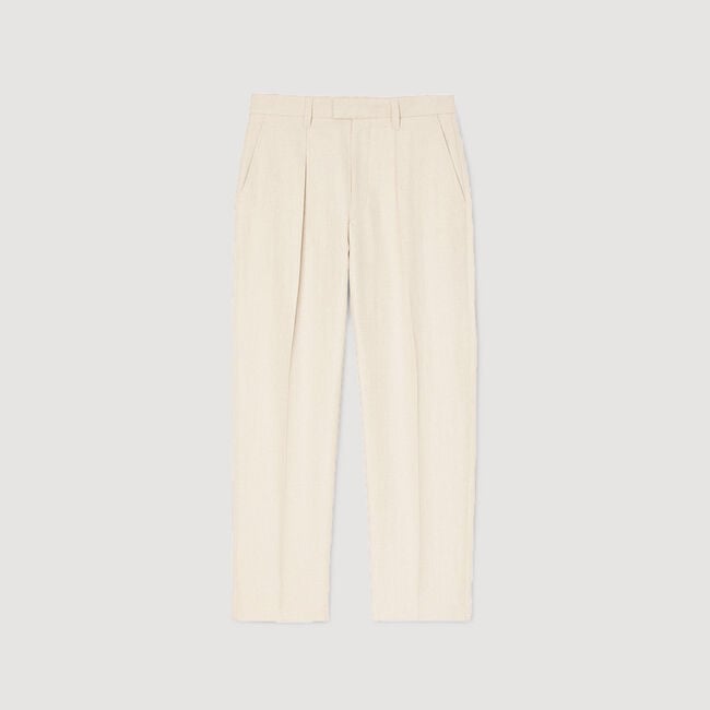 Pantalon wijdvallend met plooien