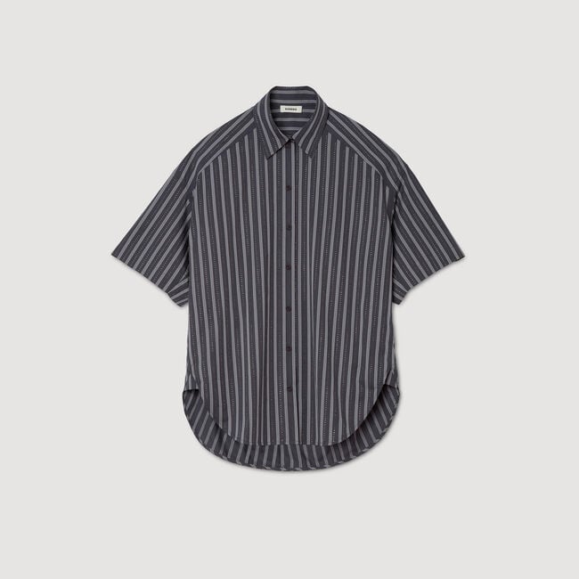 Oversized gestreepte blouse stras