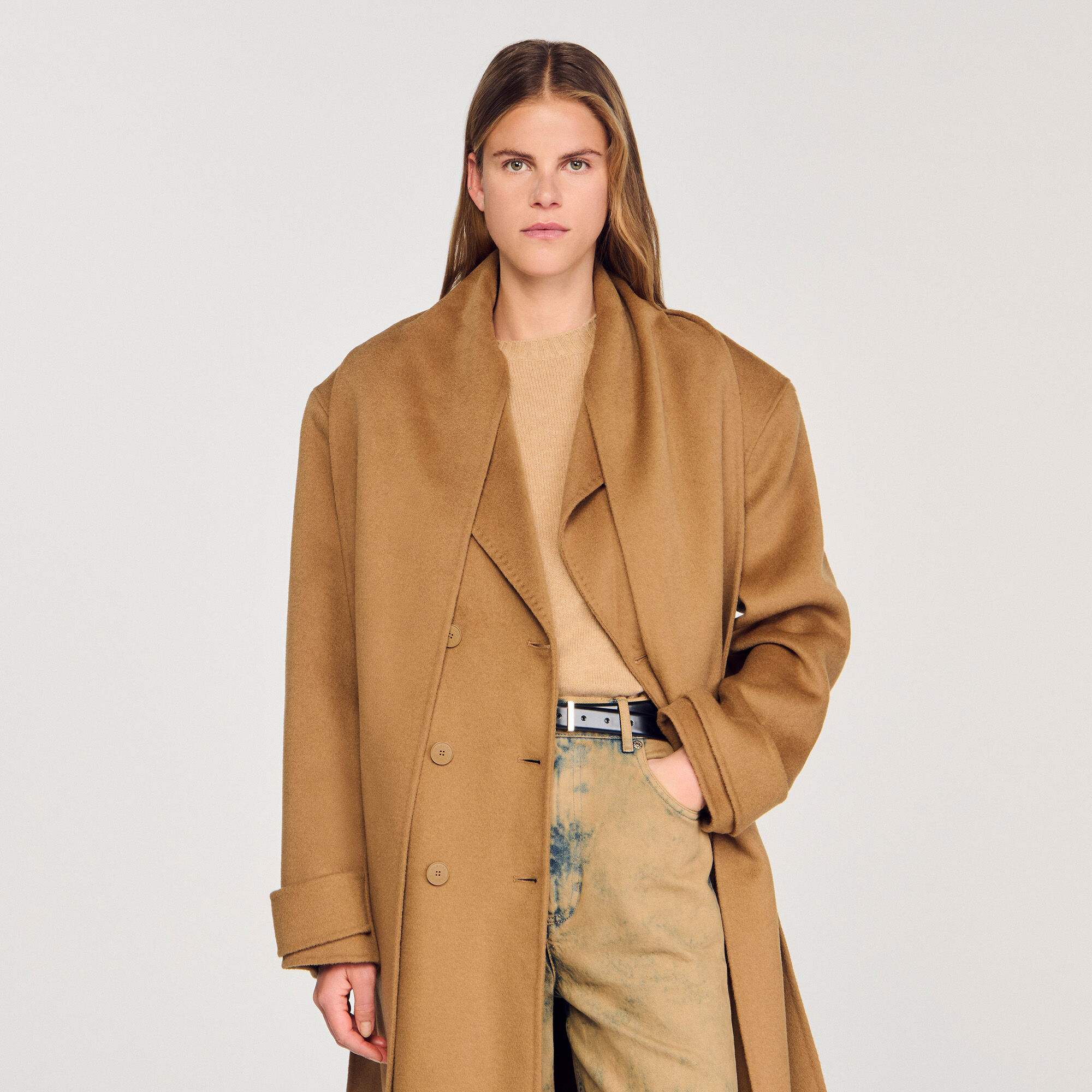 Oversized wollen jas