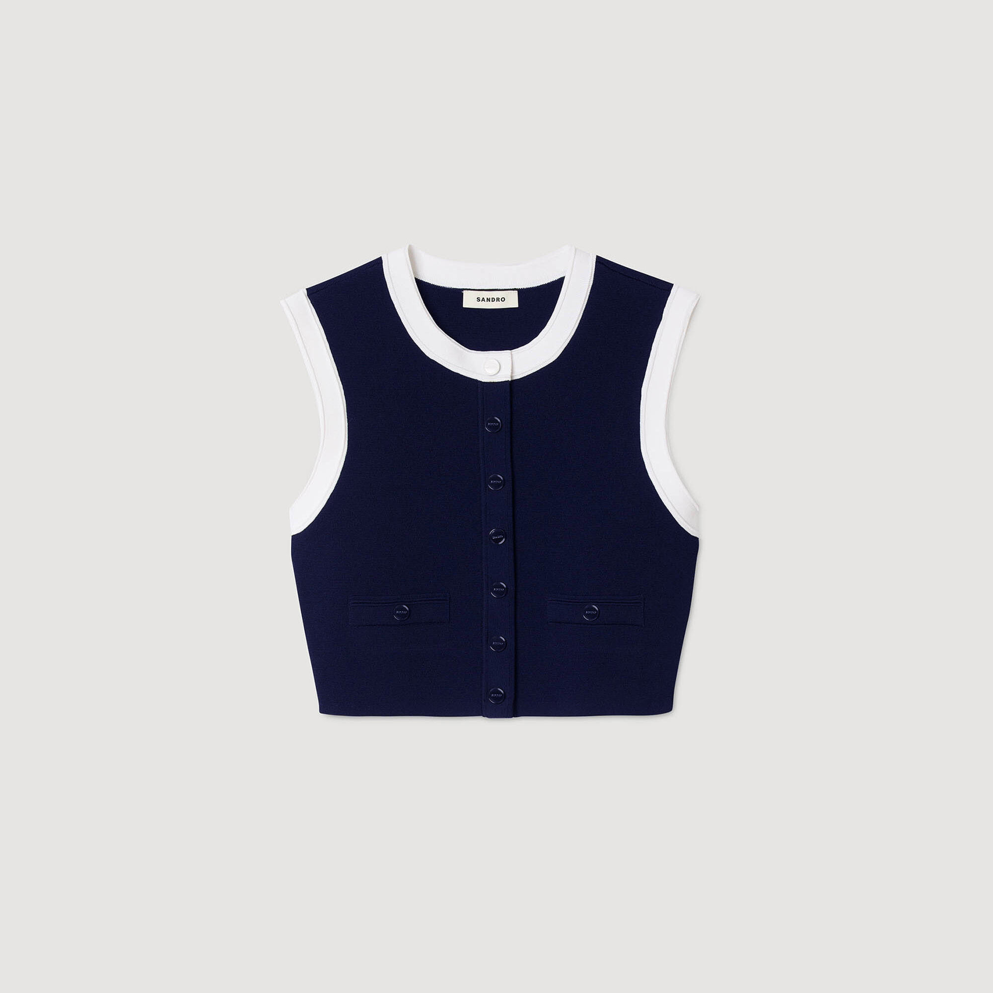 Kort vest tweekleurig