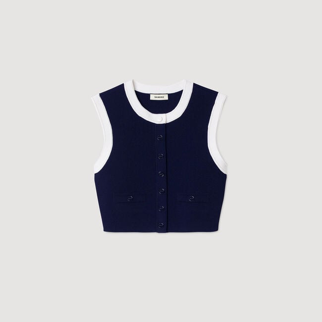 Kort vest tweekleurig