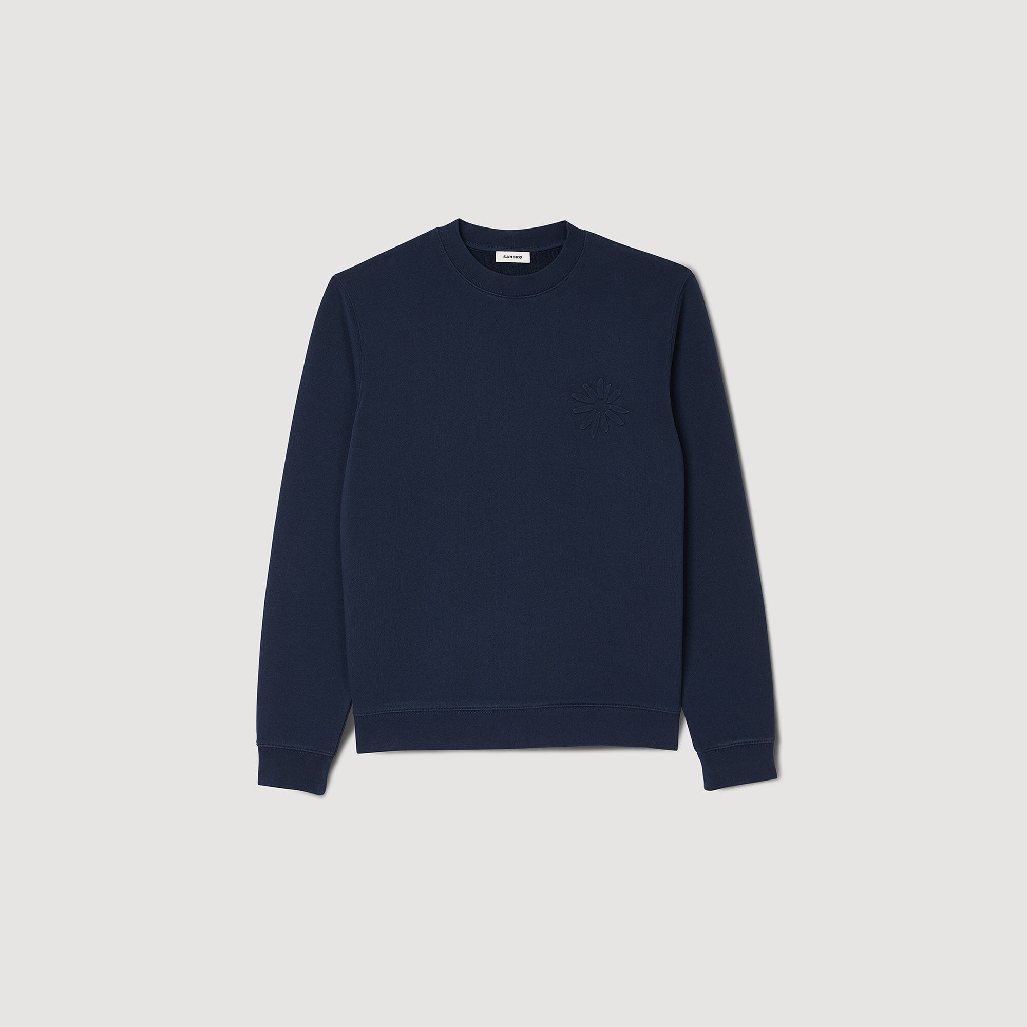 Sweatshirt katoen met bloem