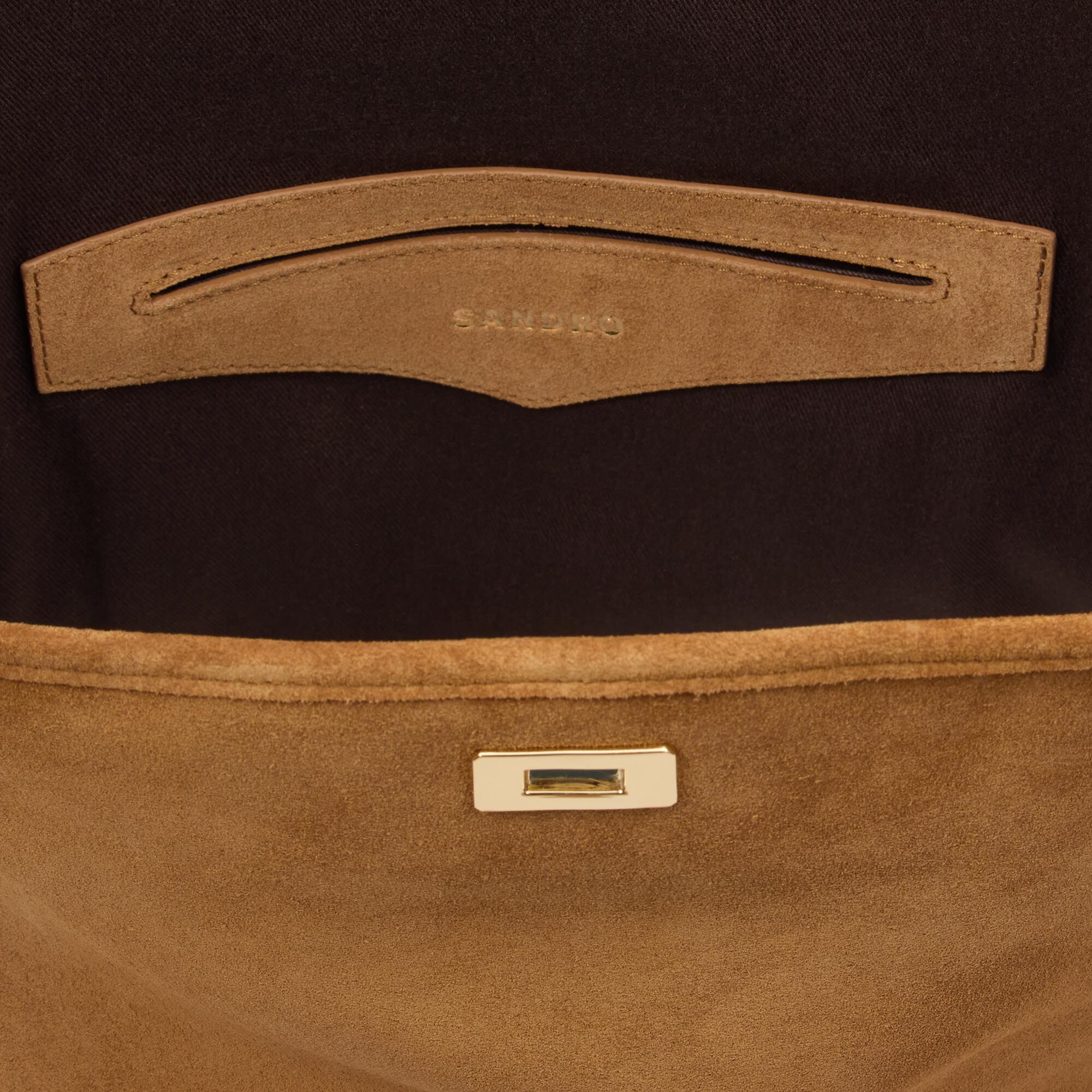 Tas bucket bag suède franjes