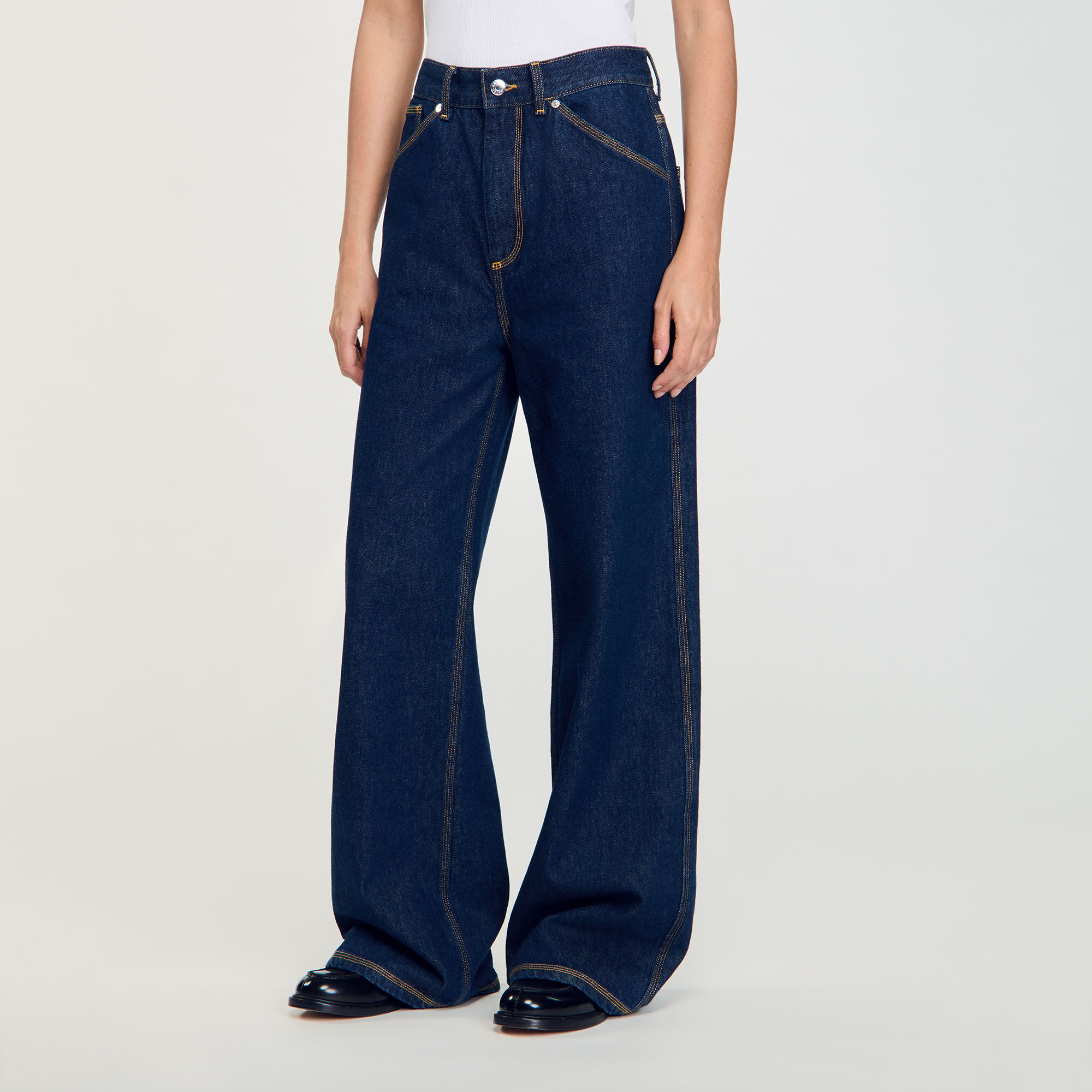 Wijdvallende flared jeans