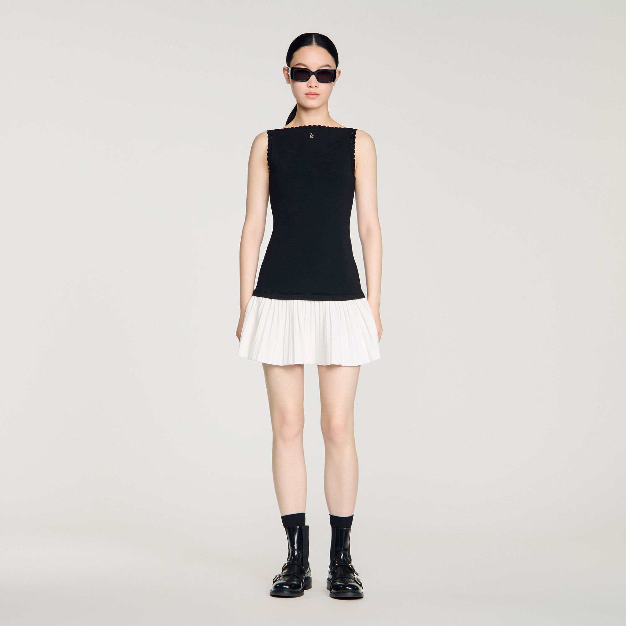 Jurk kort tweekleurig