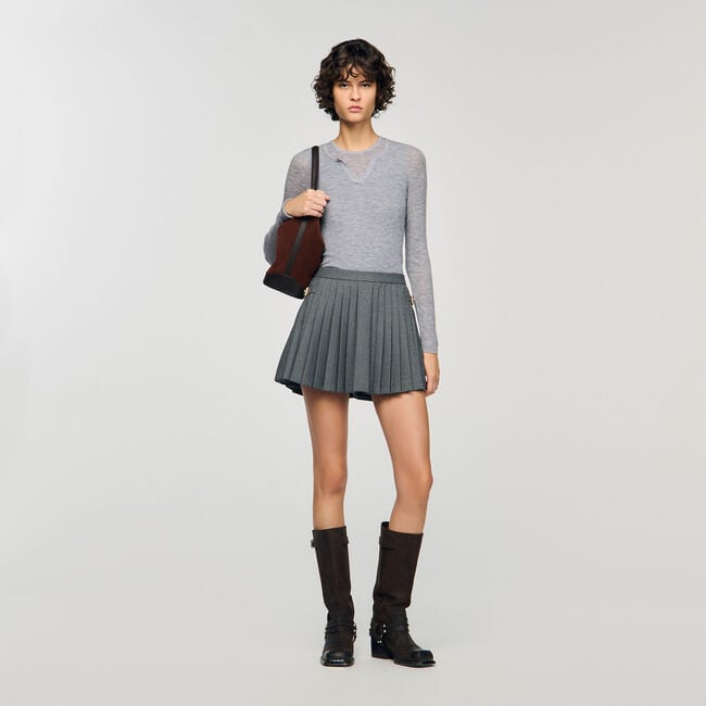 Skort met plooien