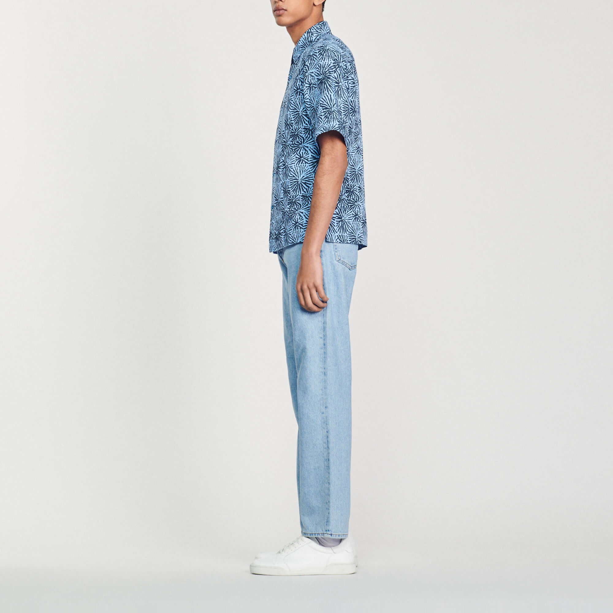 Oversized overhemd met print