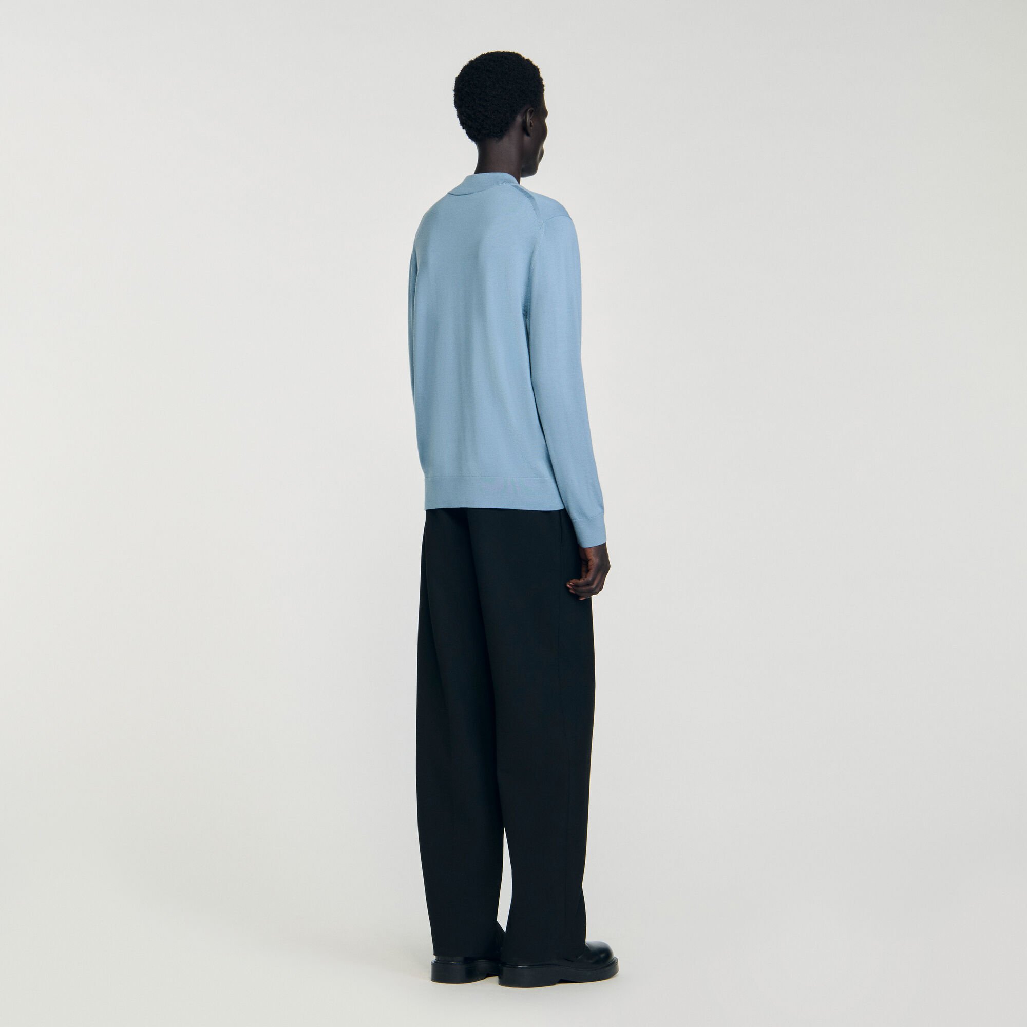 Wollen trui met opstaande kraag