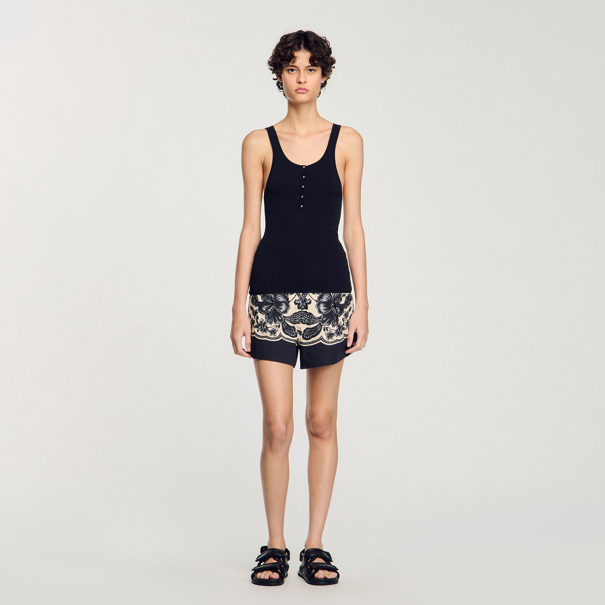 Tanktop ribgebreid