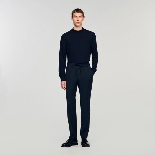 Rechte pantalon met elastiek