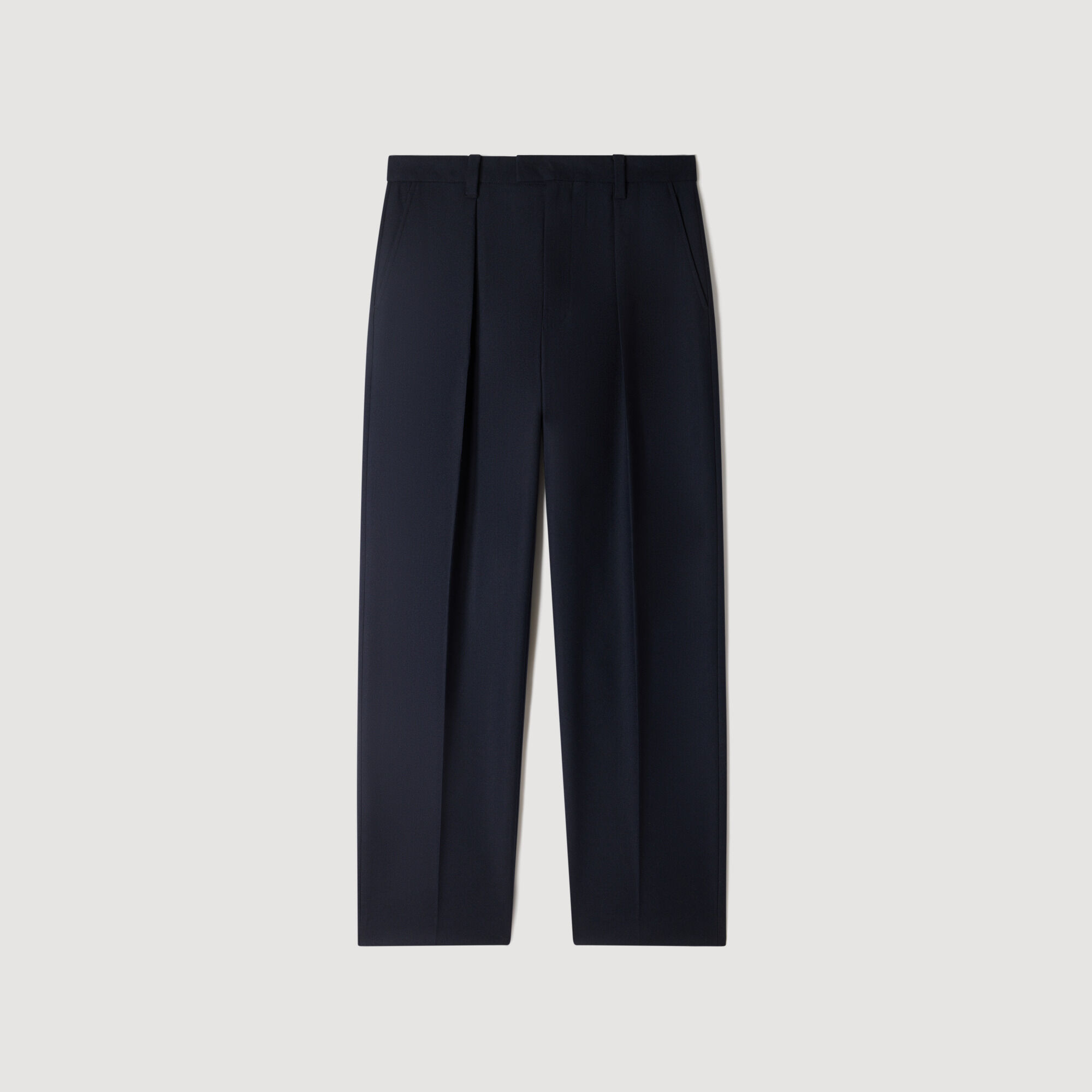 Wijdvallende broek van wol - Man | Sandro