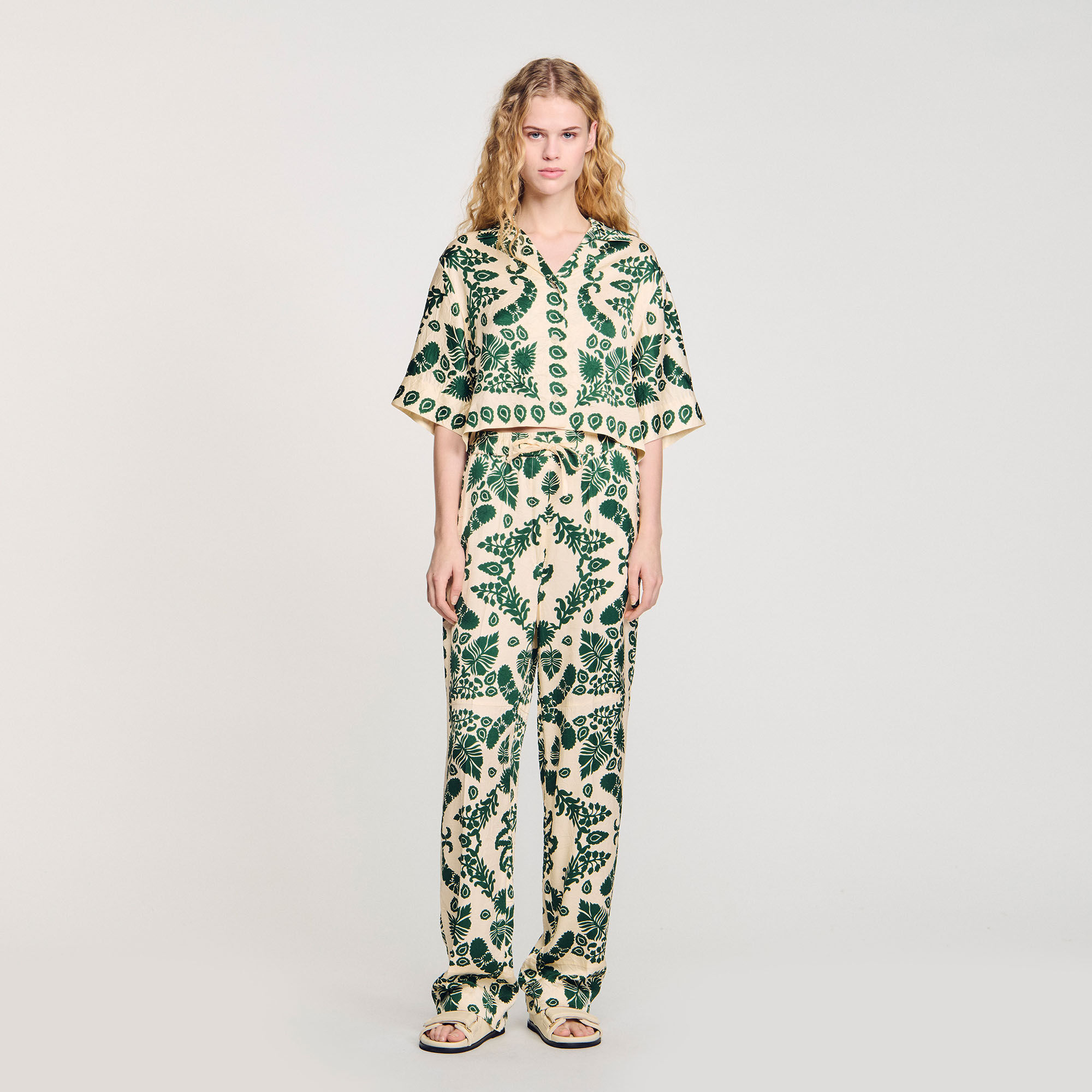 Pantalon met bloemenprint