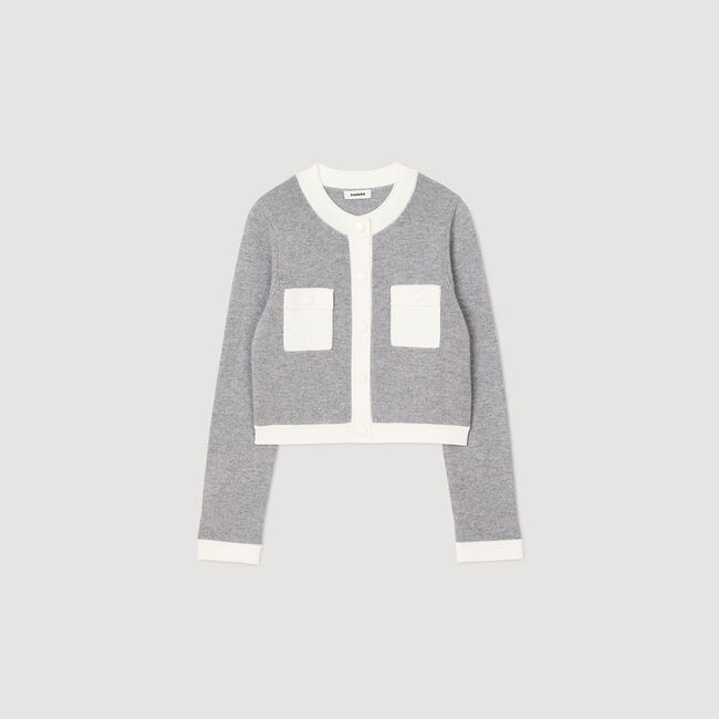 Cardigan vest tweekleurig