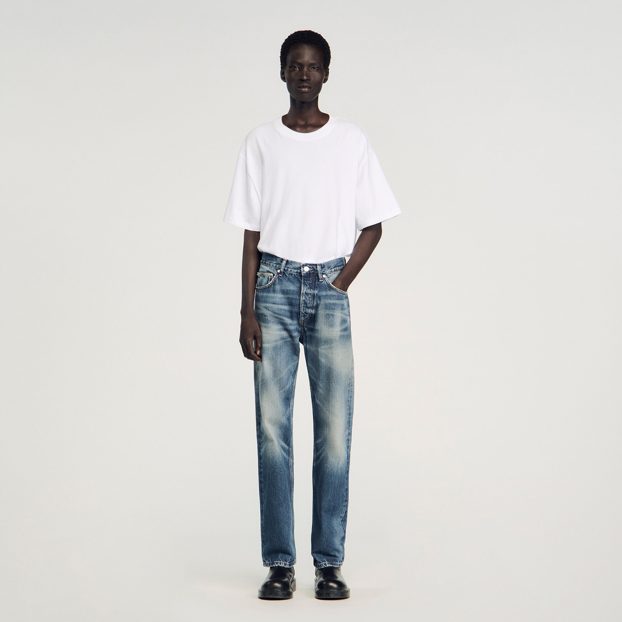 Jeans regular fit stone washed