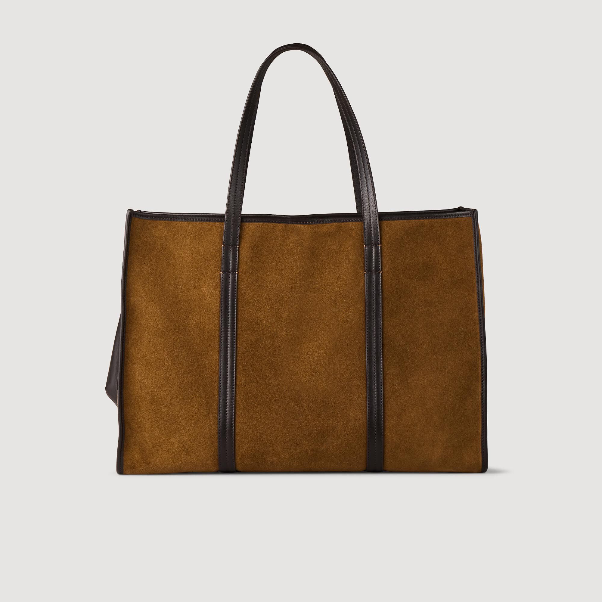 Shopper tas suede leer