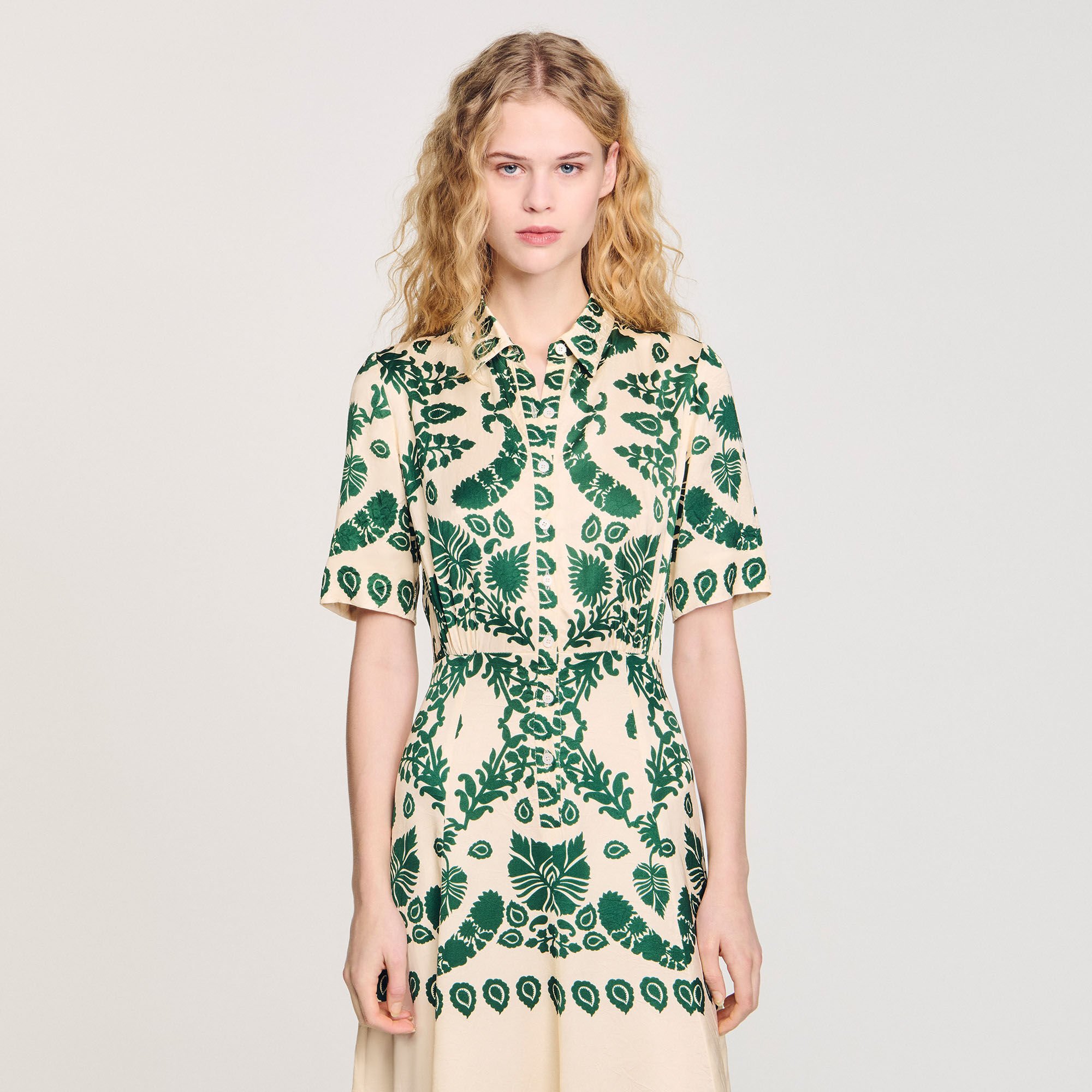 Lange jurk met bloemenprint
