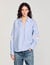 Overhemdblouse gestreept