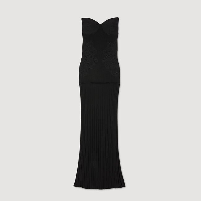 Gebreide bustier jurk