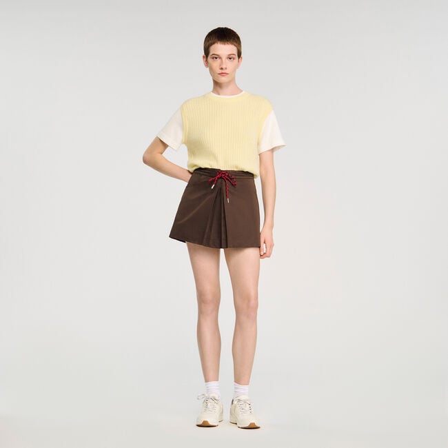 Skort met plooi