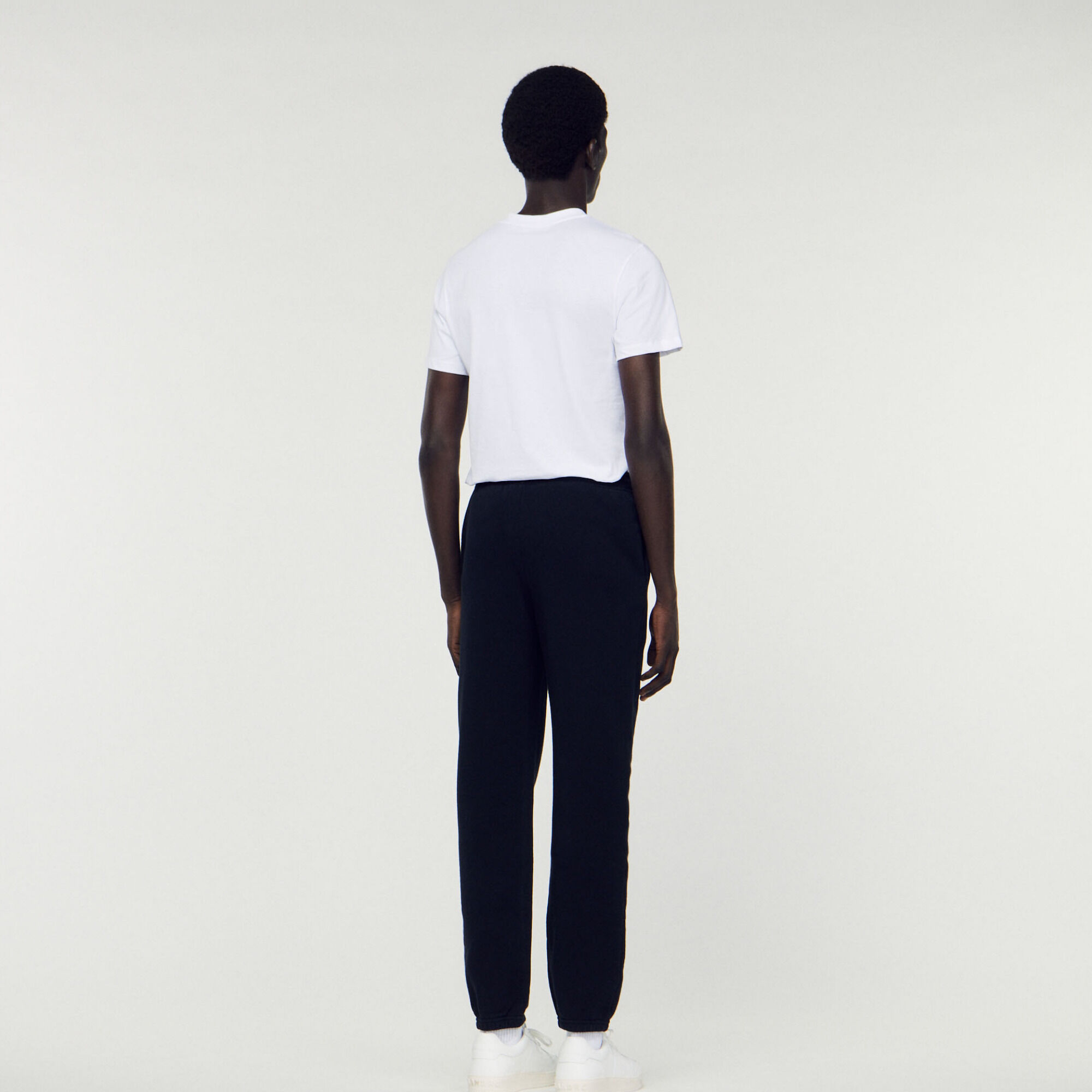 Molton joggingbroek met borduursel
