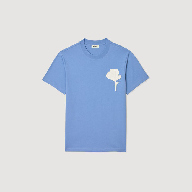 T-shirt met bloem patch