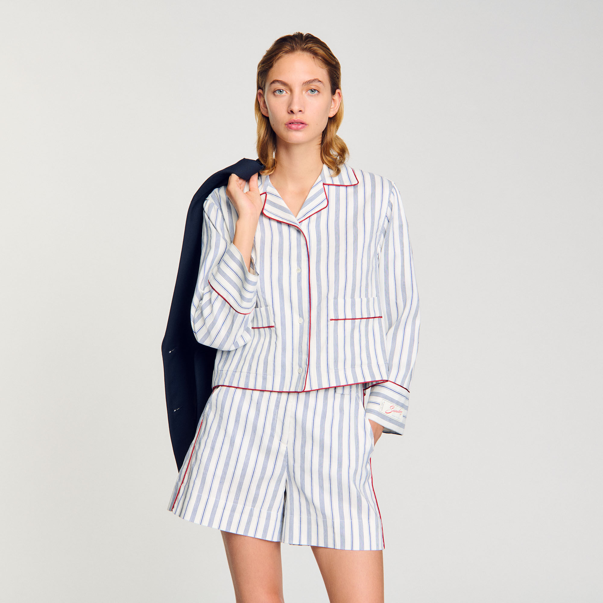 Overhemdblouse gestreept