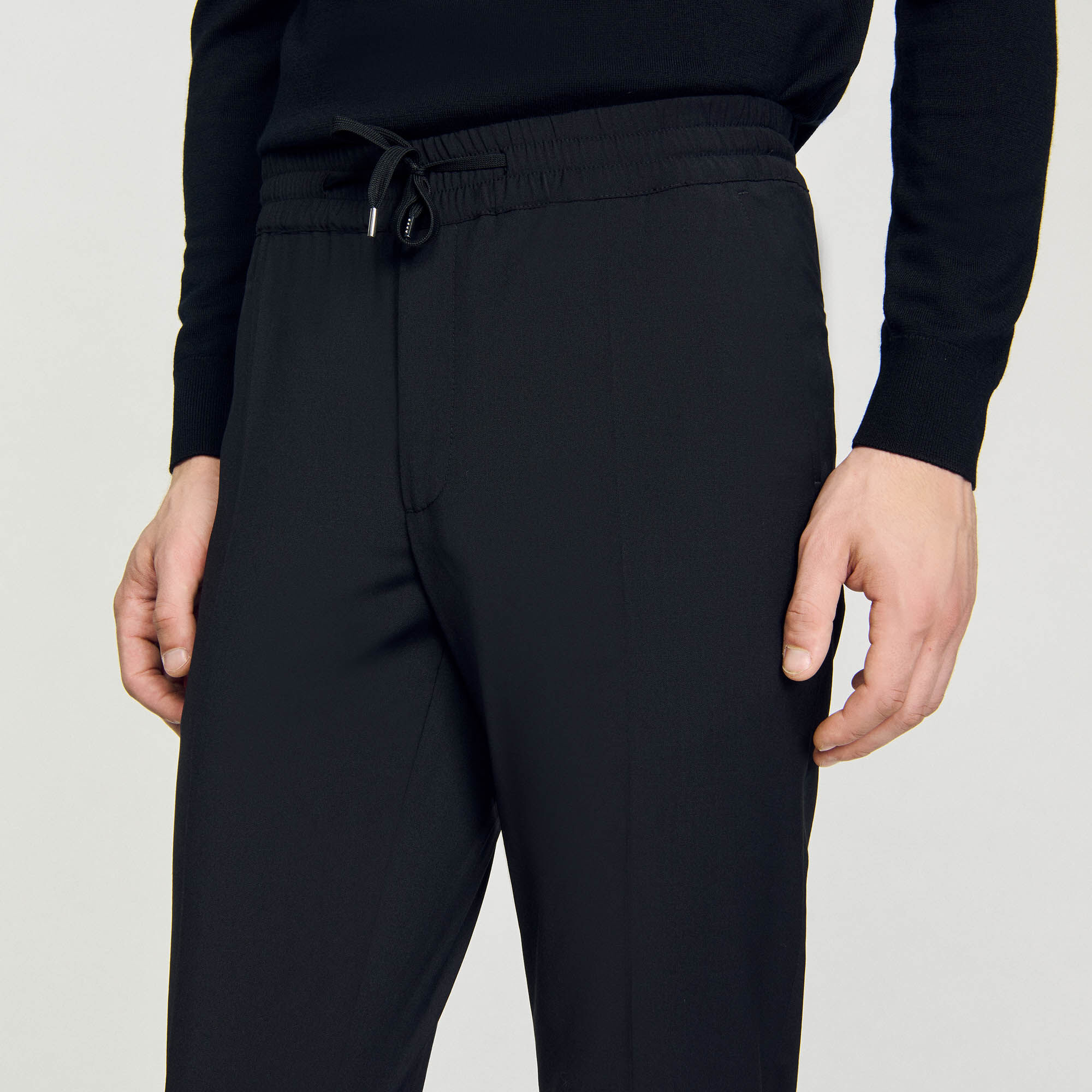 Rechte pantalon met elastiek