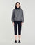 Oversized jack met leren kraag