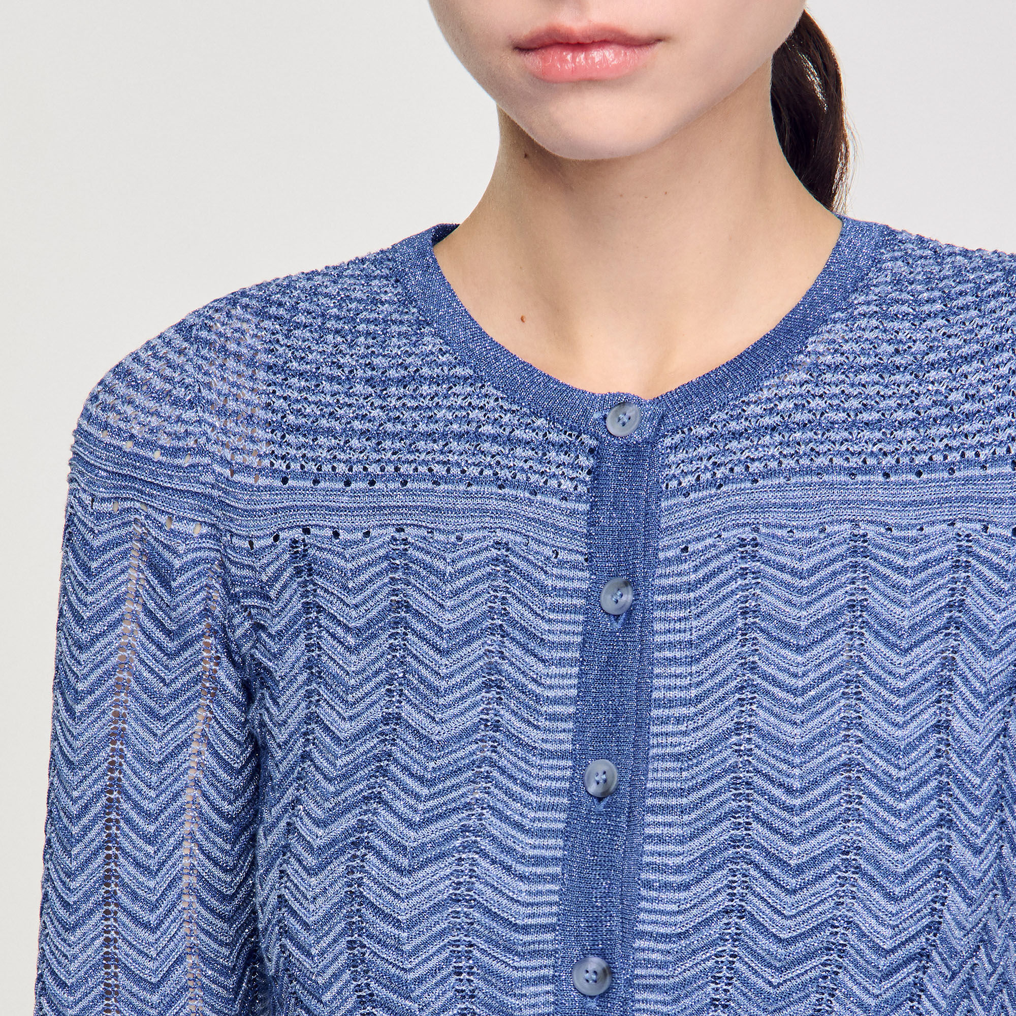Cardigan vest glinsterend tricot