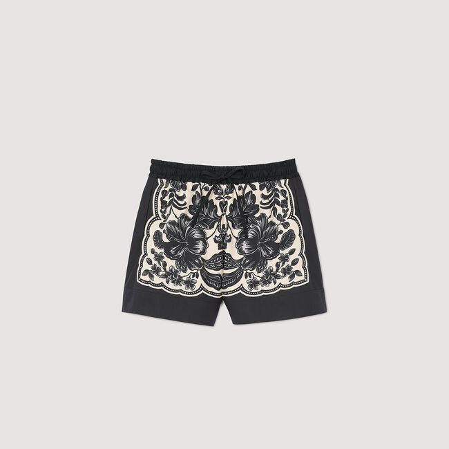 Short met bloemenprint