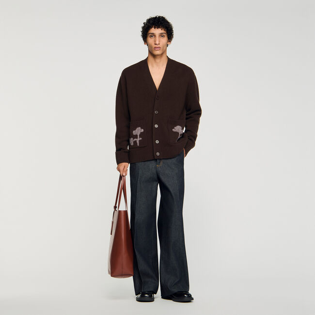 Cardigan vest bloemenmotief