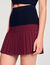 Korte geplooide bicolor rok