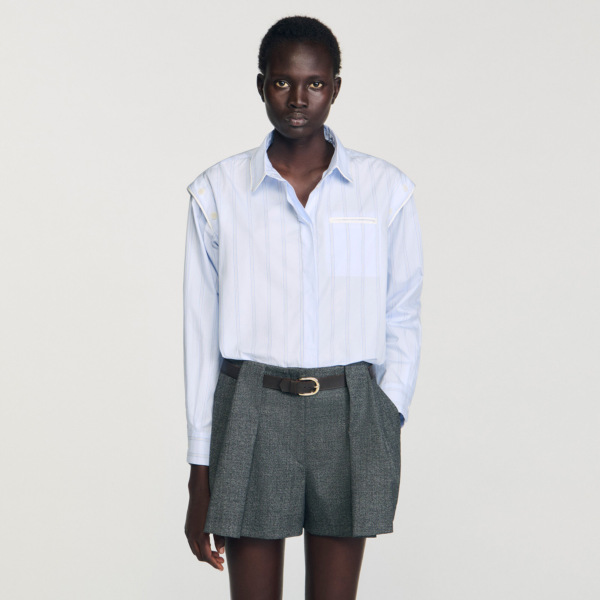 Overhemdblouse gestreept
